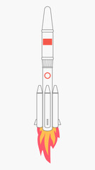 Cartoon rocket vector illustration material