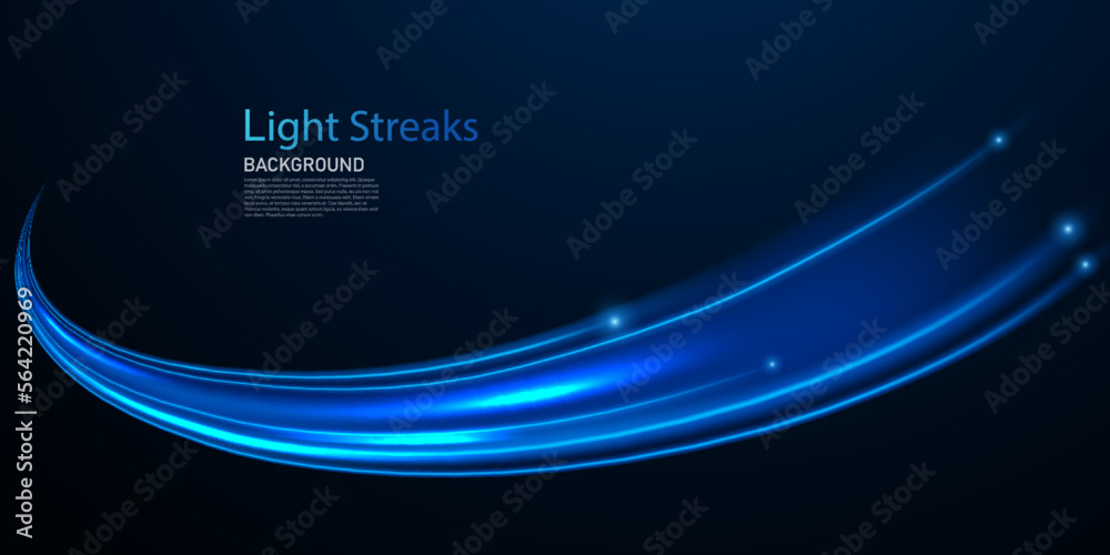 Wall mural beautiful abstract light line effect design vector illustration can be isolated from transparent bac