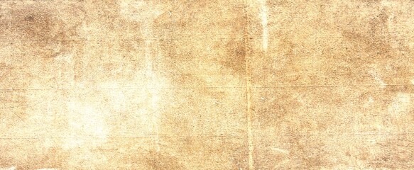 Old brown paper parchment background design with distressed vintage stains and ink spatter and white faded shabby center, elegant antique beige color - 564221191