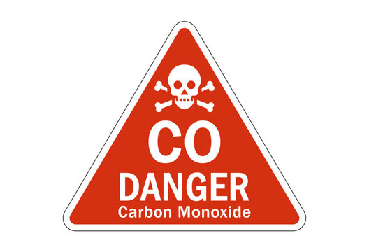 Carbon Monoxide safety sign and labels