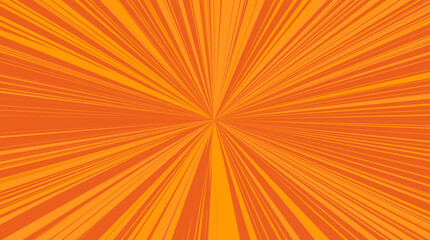 Obraz premium Orange radial lines abstract vector background