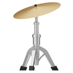 3d Illustration Music tool cymbal