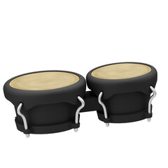 3d Illustration Music tool Bongos