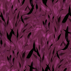 Fototapeta na wymiar Watercolor floral botanical seamless pattern