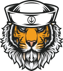 Tiger Head Mascot Design Vector