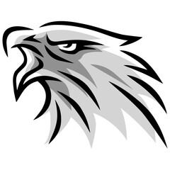 Eagle Mascot Logo Mascot Design Vector Line Stylized Art