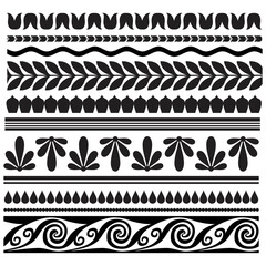 Ancient greek style borders set