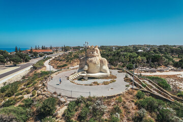 Aerial view of ann abandoned marine park with statue of Neptune in Two Rocks, Western Australia. © LisaGageler
