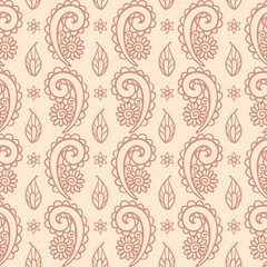 Doodle floral seamless pattern