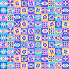 Pattern background with psychedelic style. Vector assets for wallpaper digital and print