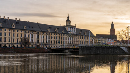 Fototapeta na wymiar University of Wroclaw panorama