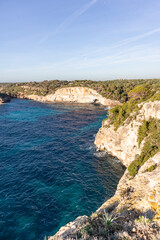 Fototapeta na wymiar Beaches, cliffs and coves in Majorca, Spain. Mediterranean Sea.