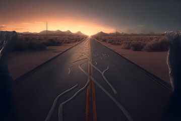 Road to the unknown concept art with generative ai