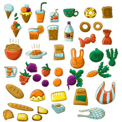 set of icons for shop and food delivery
