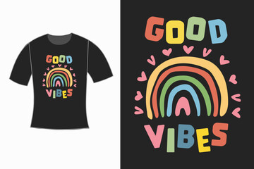 Good vibes lettering design for t shirt
