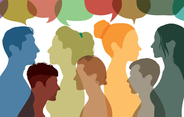 Get social, speak, and create a speech bubble. Concept of social media. Vector Illustration. Creating connections and sharing virtual content.