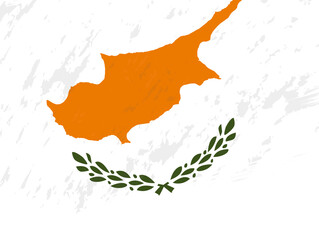 Grunge-style flag of Cyprus.