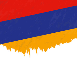 Grunge-style flag of Armenia.