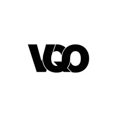 VQO letter monogram logo design vector