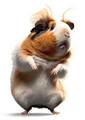 Guinea pig, isolated on transparent background. Generative AI