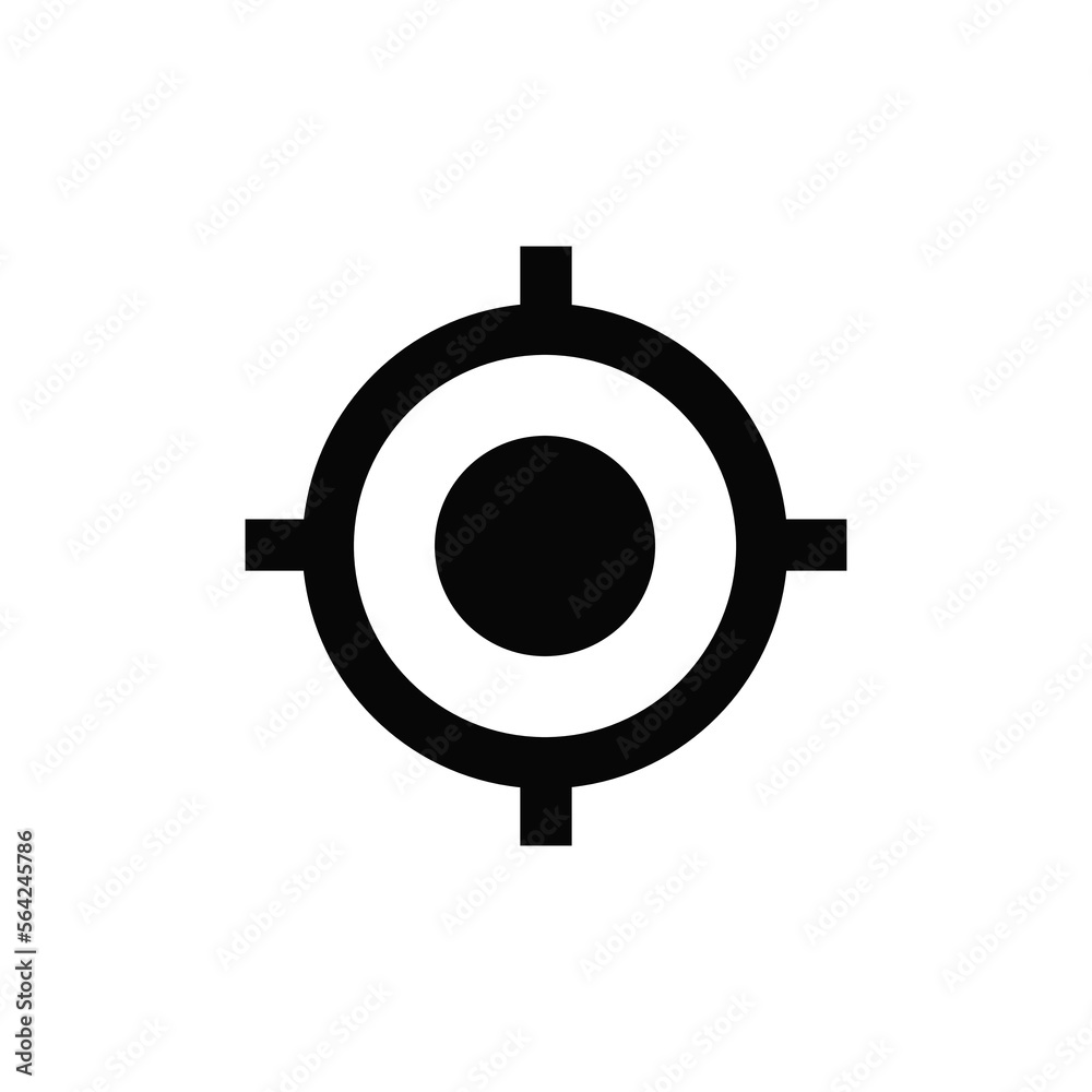 Sticker Crosshair icon vector. Aim sign