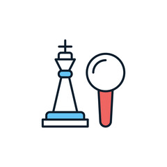 Strategic Research icon in vector. Logotype