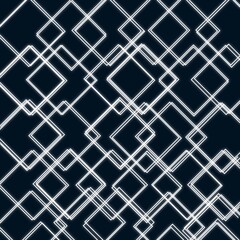 Dark White Glow Squares Lines Background