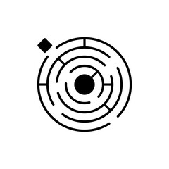 Objective icon in vector. Logotype