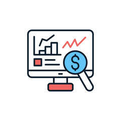 Marketing Research icon in vector. Logotype