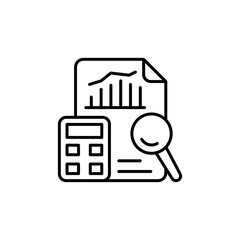 Qualitative Research icon in vector. Logotype