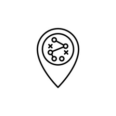 Strategic Location icon in vector. Logotype