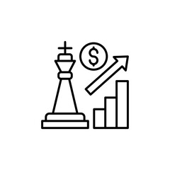 Growth Strategy icon in vector. Logotype