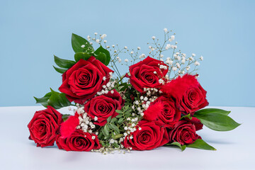 beautiful bouquet of fresh red roses. Congratulations on Mother's Day