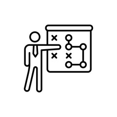 Strategy Presentation icon in vector. Logotype
