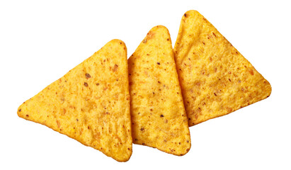Delicious nachos chips cut out