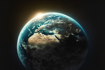Obraz na płótnie Canvas earth in space. Generative AI