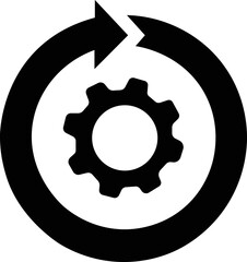 Continuous Improvement Simple Icon Vector Continuous Development Simple Icon Vector
