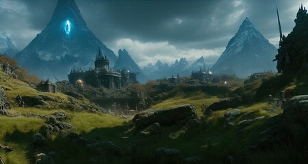 Environment in Lord of the Rings - This Illustration is made with AI