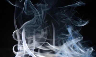 smoke on black background created with generative ai