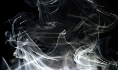 smoke on black background created with generative ai