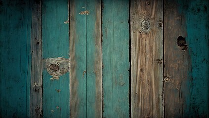 Fototapeta premium close up wooden prank wall paint in blue color Generative Ai