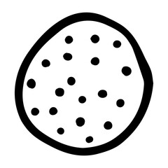 Cracker doodle style vector illustration isolated on white background.