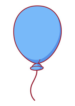 Illustration of cartoon balloon. Decorative item. Image for design.