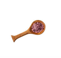 Organic hibiscus salt in the spoon - Fine crystals for Seasoning