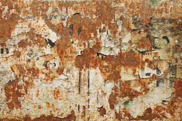 Abstract  texture on a rusty wall , Italy, Amalfi coast 