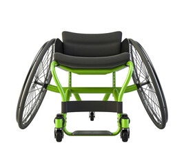 Fototapeta na wymiar Green Sports Wheelchair