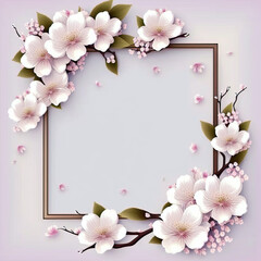 Fototapeta na wymiar Sakura / Cherry Blossom Frames - Generative AI