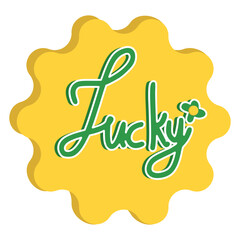 Lucky Handwriting clover leaf