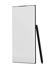 Smart Phone with Stylus - Half Side View	