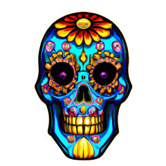 Skull Mexican Style, Día de Muertos
